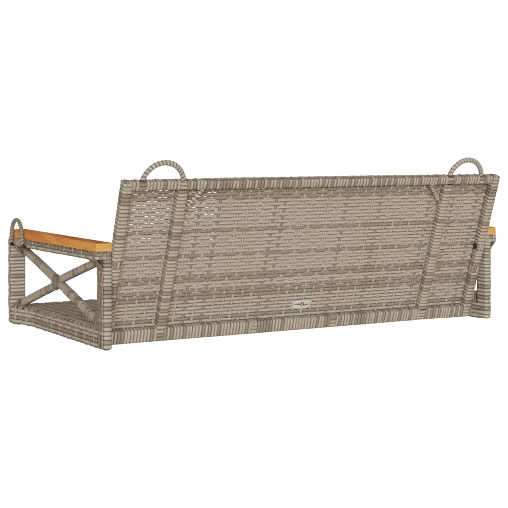vidaXL Bancă de balansoar, gri, 109x62x40 cm, poliratan vidaXL Bancă de balansoar, gri, 109x62x40 cm, poliratan