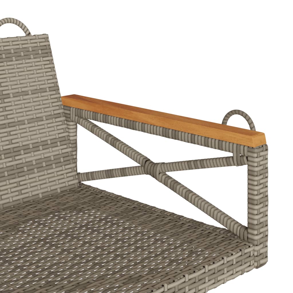 vidaXL Bancă de balansoar, gri, 109x62x40 cm, poliratan vidaXL Bancă de balansoar, gri, 109x62x40 cm, poliratan