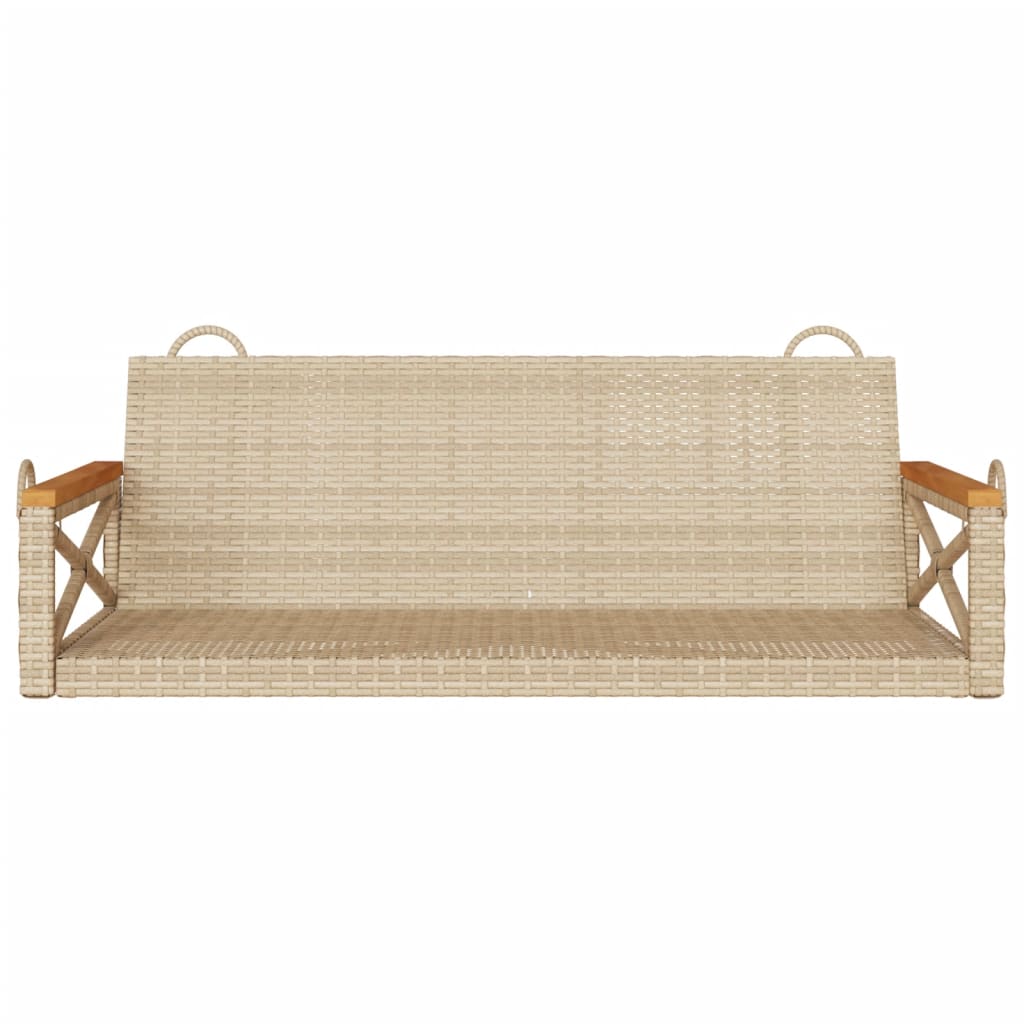 vidaXL Bancă de balansoar, bej, 109x62x40 cm, poliratan vidaXL Bancă de balansoar, bej, 109x62x40 cm, poliratan