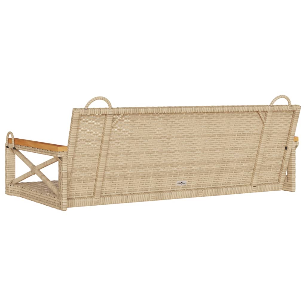 vidaXL Bancă de balansoar, bej, 109x62x40 cm, poliratan vidaXL Bancă de balansoar, bej, 109x62x40 cm, poliratan