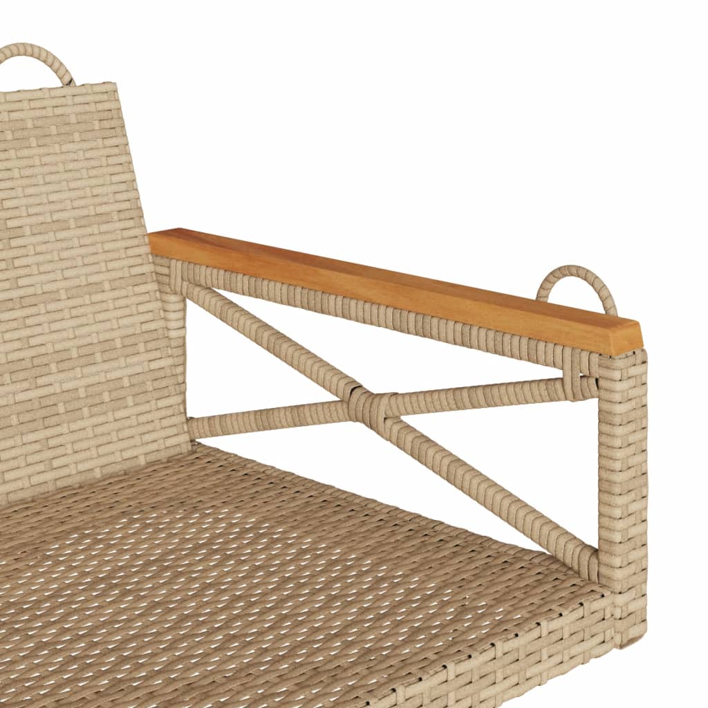 vidaXL Bancă de balansoar, bej, 109x62x40 cm, poliratan vidaXL Bancă de balansoar, bej, 109x62x40 cm, poliratan
