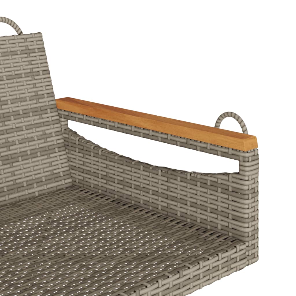 vidaXL Bancă de balansoar, gri, 63x62x40 cm, poliratan vidaXL Bancă de balansoar, gri, 63x62x40 cm, poliratan
