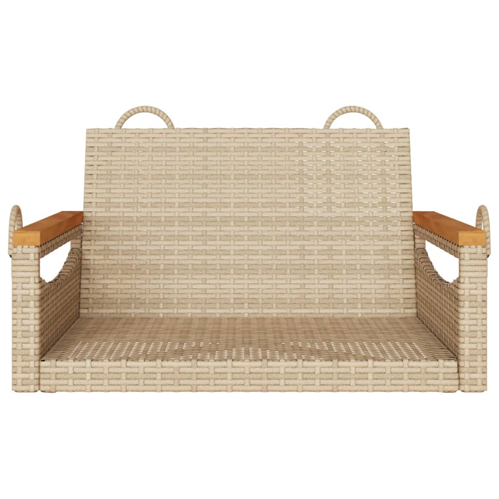 vidaXL Bancă de balansoar, bej, 63x62x40 cm, poliratan vidaXL Bancă de balansoar, bej, 63x62x40 cm, poliratan