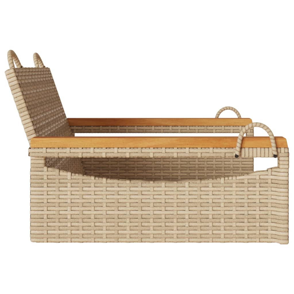 vidaXL Bancă de balansoar, bej, 63x62x40 cm, poliratan vidaXL Bancă de balansoar, bej, 63x62x40 cm, poliratan