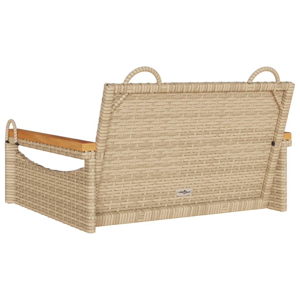 vidaXL Bancă de balansoar, bej, 63x62x40 cm, poliratan vidaXL Bancă de balansoar, bej, 63x62x40 cm, poliratan