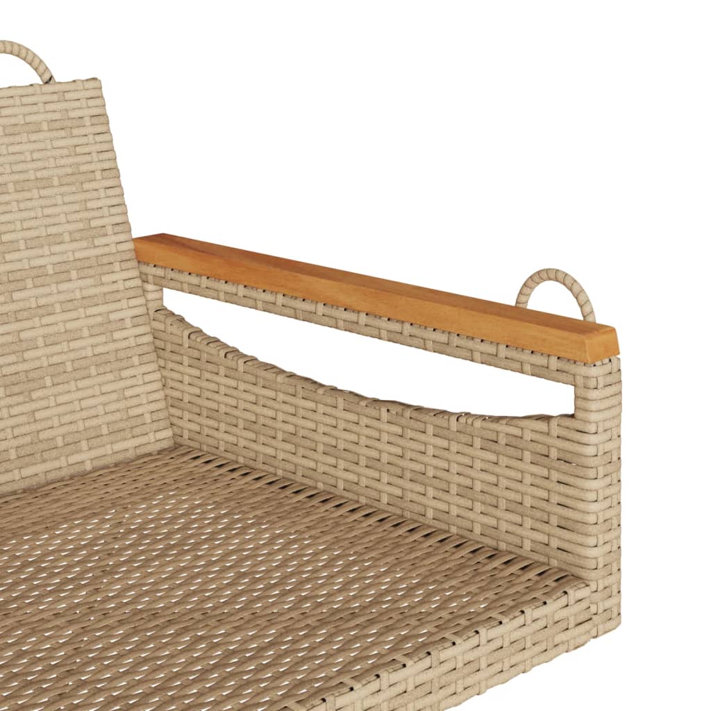 vidaXL Bancă de balansoar, bej, 63x62x40 cm, poliratan vidaXL Bancă de balansoar, bej, 63x62x40 cm, poliratan