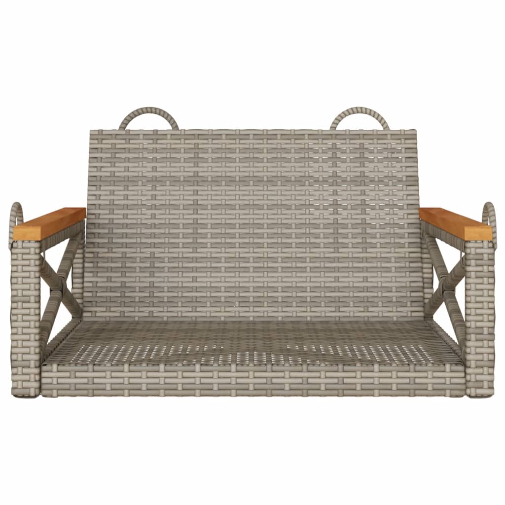 vidaXL Bancă de balansoar, gri, 63x62x40 cm, poliratan vidaXL Bancă de balansoar, gri, 63x62x40 cm, poliratan