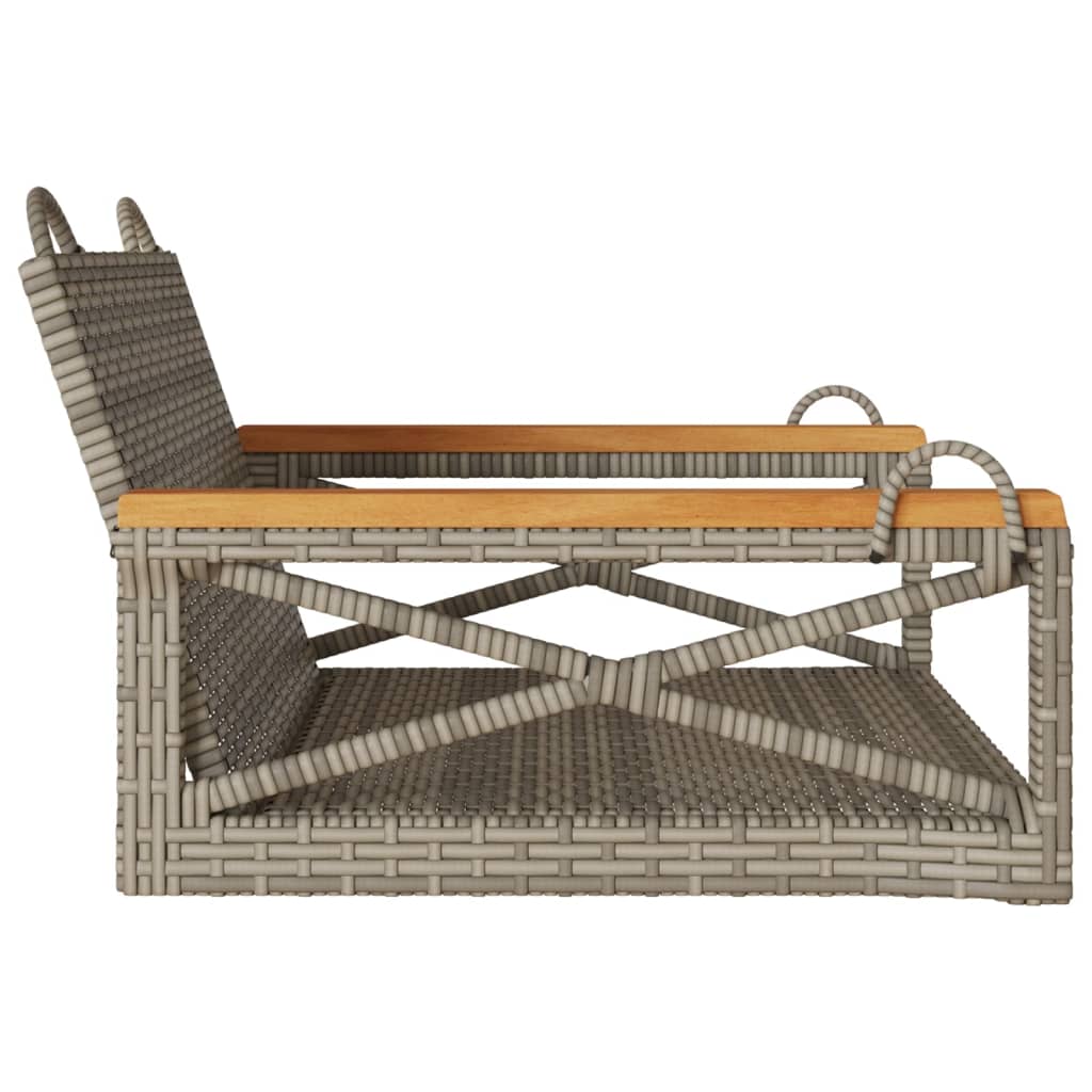 vidaXL Bancă de balansoar, gri, 63x62x40 cm, poliratan vidaXL Bancă de balansoar, gri, 63x62x40 cm, poliratan