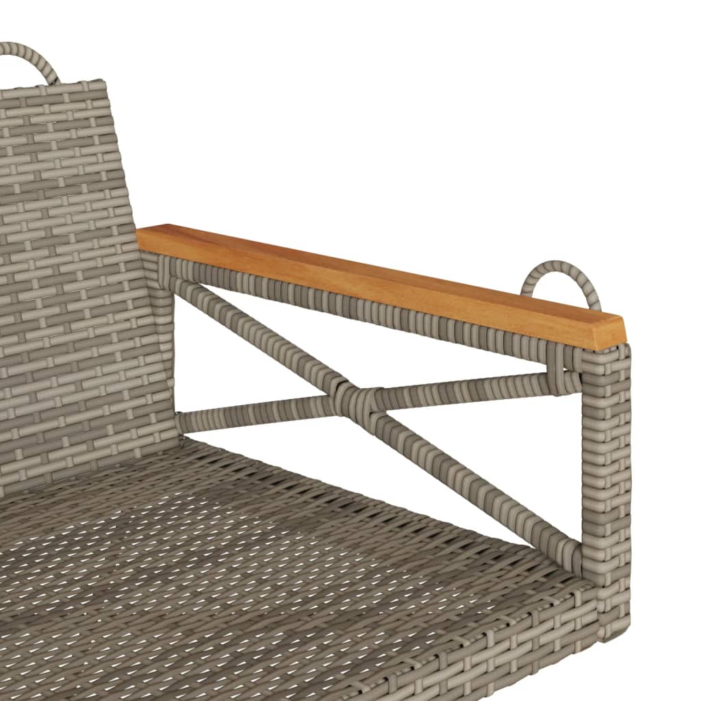 vidaXL Bancă de balansoar, gri, 63x62x40 cm, poliratan vidaXL Bancă de balansoar, gri, 63x62x40 cm, poliratan
