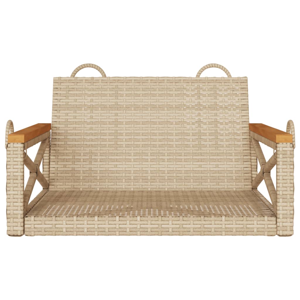 vidaXL Bancă de balansoar, bej, 63x62x40 cm, poliratan vidaXL Bancă de balansoar, bej, 63x62x40 cm, poliratan