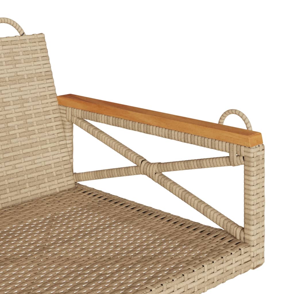 vidaXL Bancă de balansoar, bej, 63x62x40 cm, poliratan vidaXL Bancă de balansoar, bej, 63x62x40 cm, poliratan
