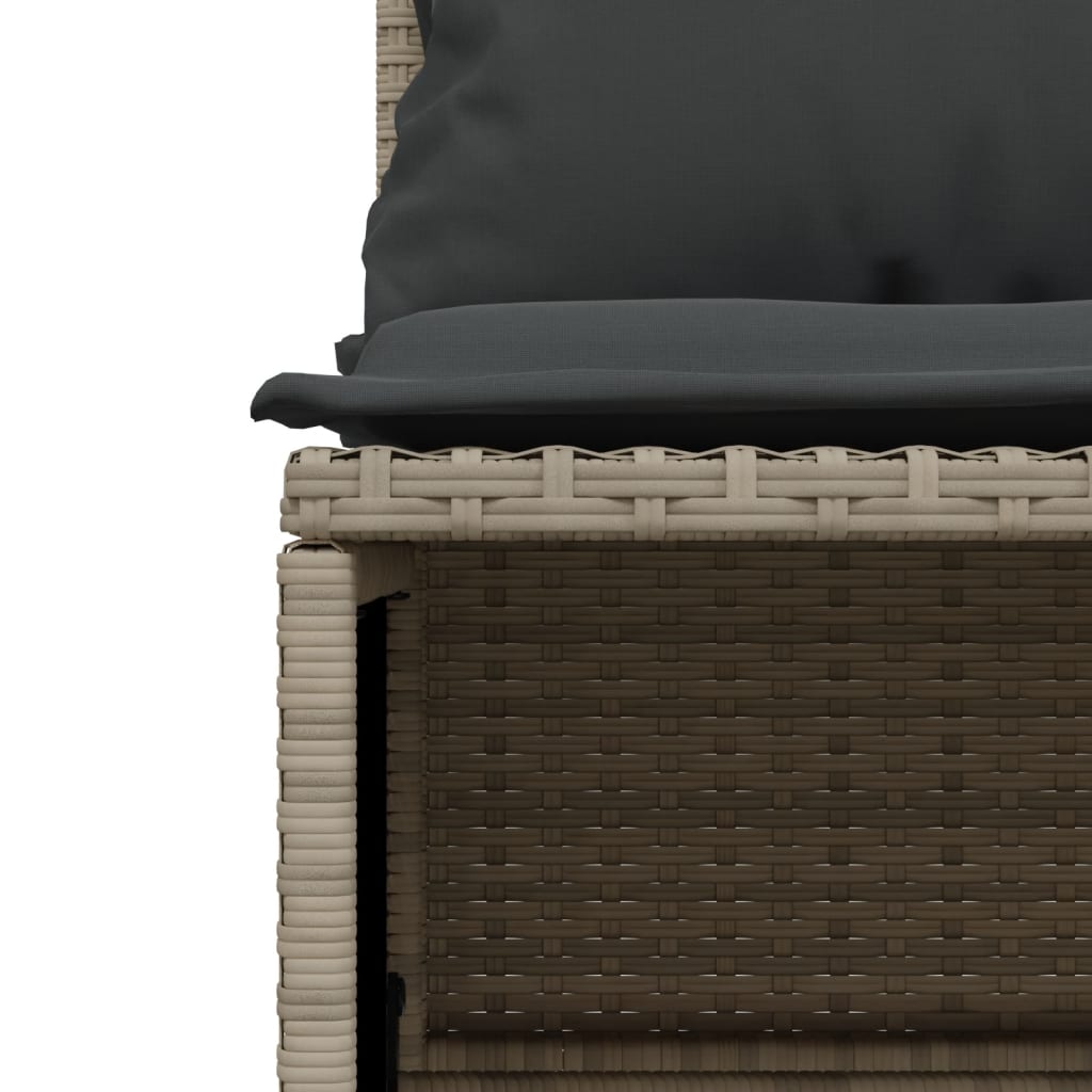 vidaXL Set canapea de grădină cu perne, 4 piese, gri deschis poliratan vidaXL Set canapea de grădină cu perne, 4 piese, gri deschis poliratan