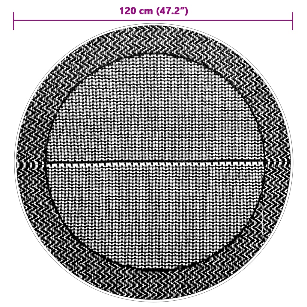 vidaXL Covor de exterior, ARAKIL gri, Ø120 cm, PP vidaXL Covor de exterior, ARAKIL gri, Ø120 cm, PP