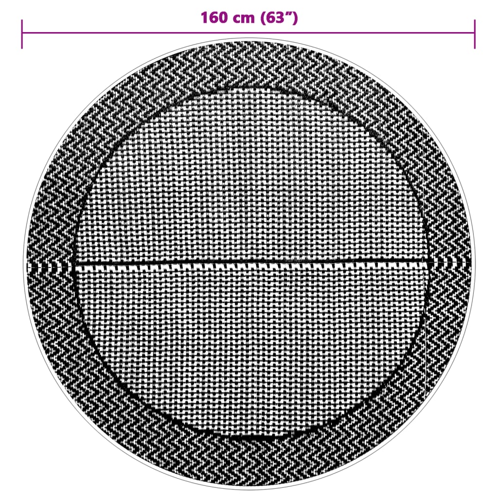 vidaXL Covor de exterior, ARAKIL gri, Ø160 cm, PP vidaXL Covor de exterior, ARAKIL gri, Ø160 cm, PP