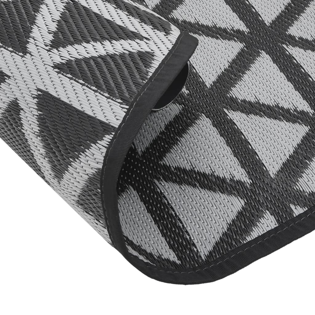 vidaXL Covor de exterior, ARAKIL negru, Ø200 cm, PP vidaXL Covor de exterior, ARAKIL negru, Ø200 cm, PP