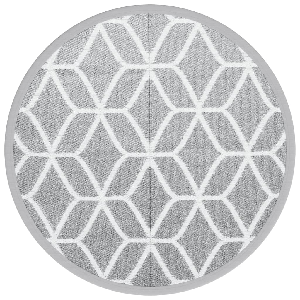 vidaXL Covor de exterior, ARAKIL gri, Ø120 cm, PP vidaXL Covor de exterior, ARAKIL gri, Ø120 cm, PP