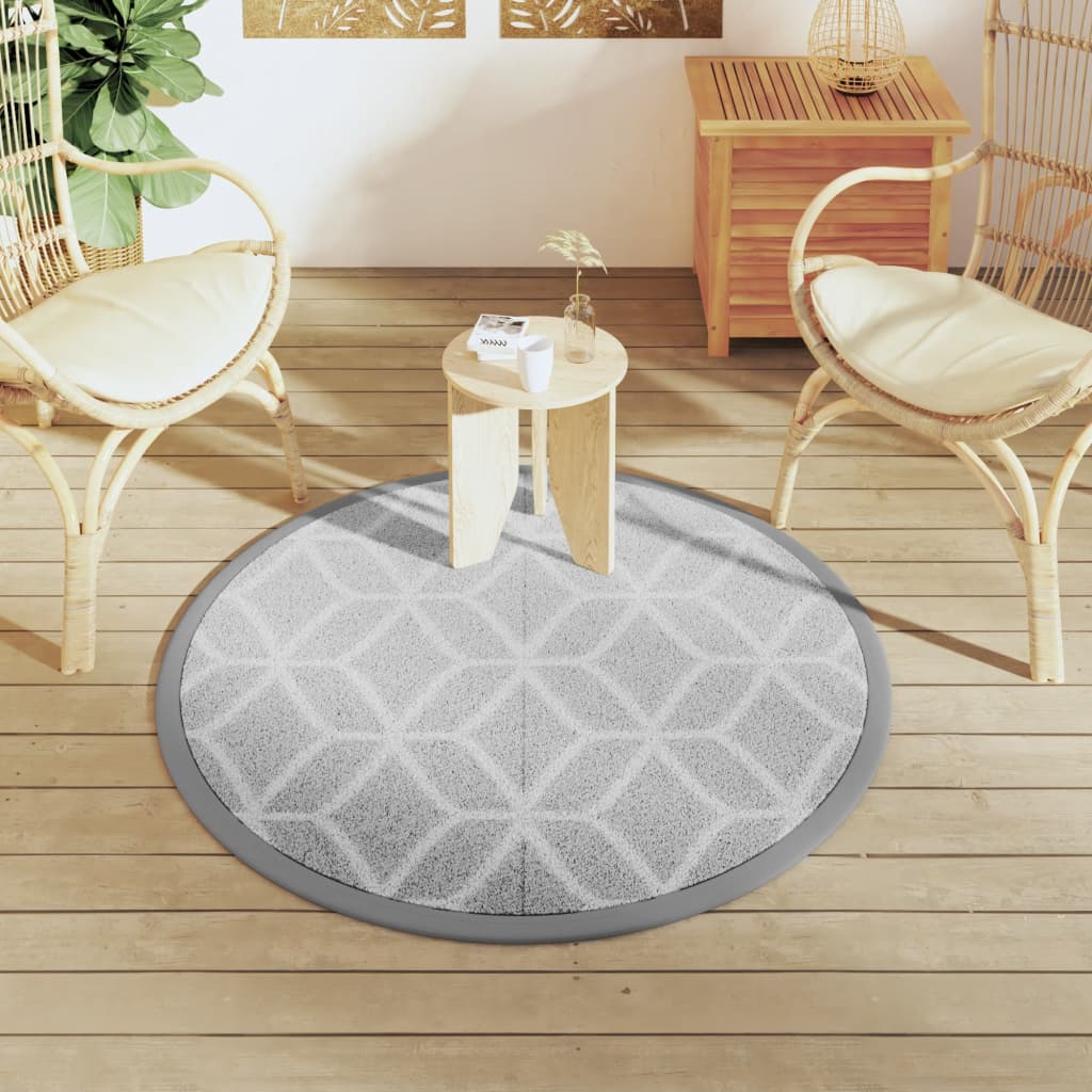 vidaXL Covor de exterior, ARAKIL gri, Ø120 cm, PP vidaXL Covor de exterior, ARAKIL gri, Ø120 cm, PP