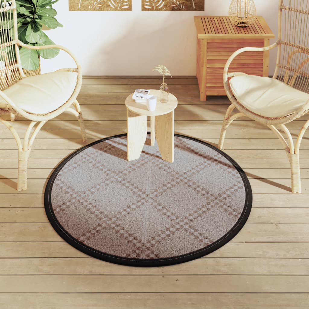 vidaXL Covor de exterior, ARAKIL maro, Ø120 cm, PP vidaXL Covor de exterior, ARAKIL maro, Ø120 cm, PP