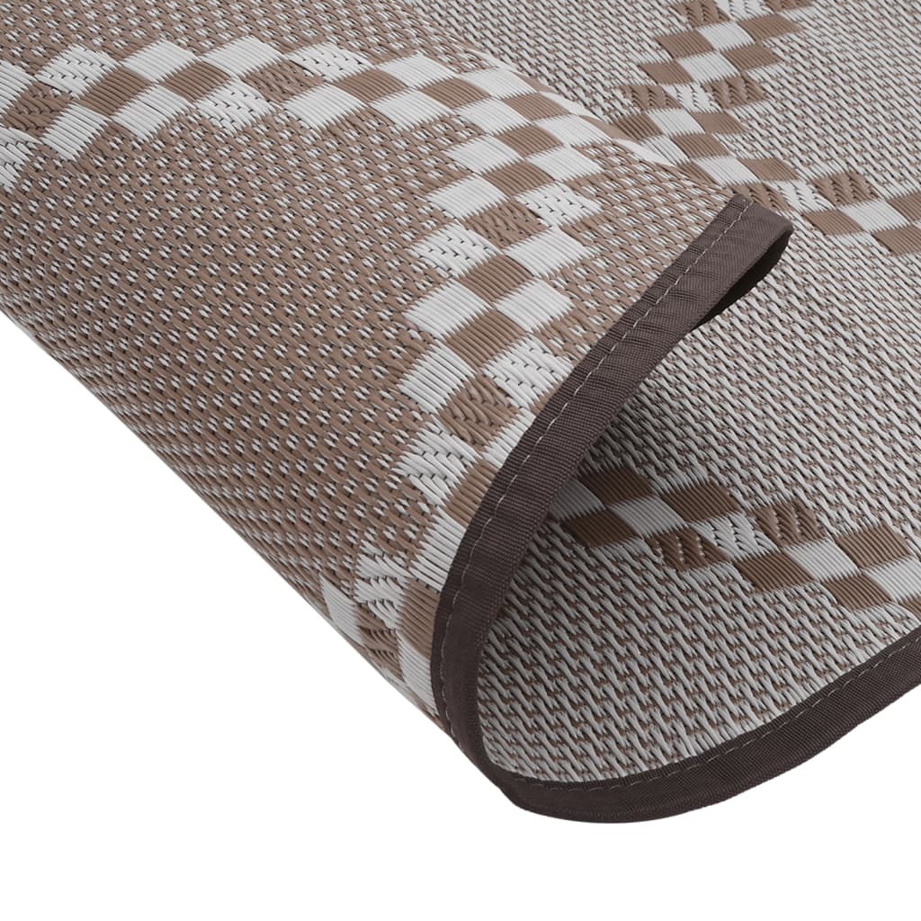 vidaXL Covor de exterior, ARAKIL maro, Ø120 cm, PP vidaXL Covor de exterior, ARAKIL maro, Ø120 cm, PP