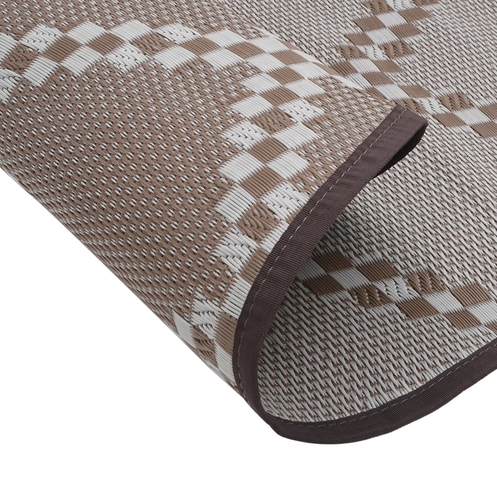 vidaXL Covor de exterior, ARAKIL maro, Ø200 cm, PP vidaXL Covor de exterior, ARAKIL maro, Ø200 cm, PP