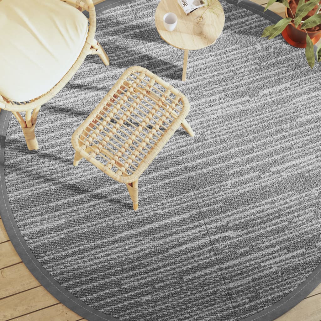 vidaXL Covor de exterior, ARAKIL gri, Ø200 cm, PP vidaXL Covor de exterior, ARAKIL gri, Ø200 cm, PP
