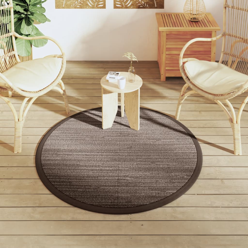 vidaXL Covor de exterior, ARAKIL maro, Ø120 cm, PP vidaXL Covor de exterior, ARAKIL maro, Ø120 cm, PP