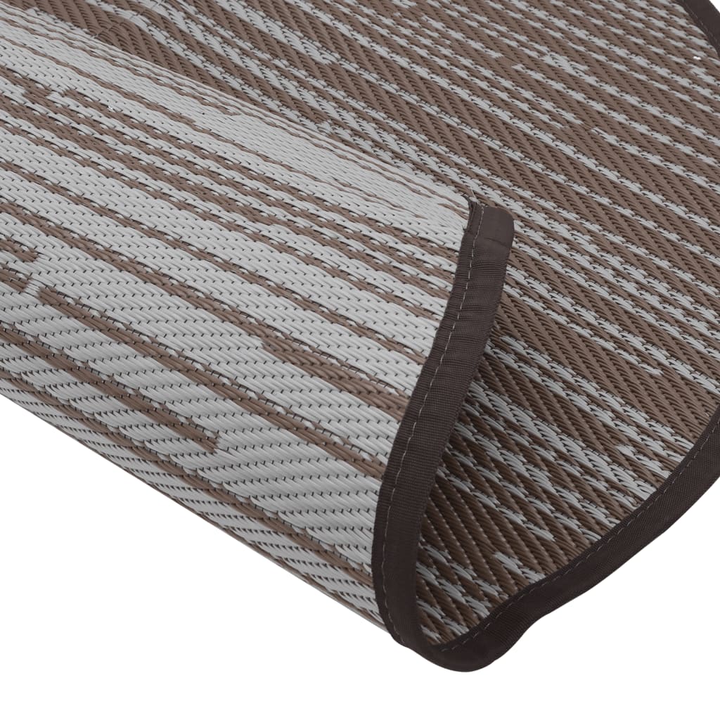 vidaXL Covor de exterior, ARAKIL maro, Ø120 cm, PP vidaXL Covor de exterior, ARAKIL maro, Ø120 cm, PP