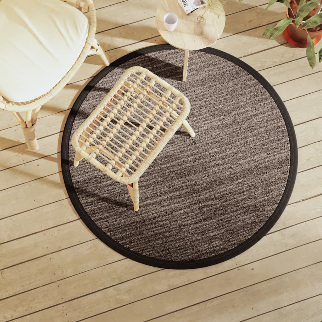 vidaXL Covor de exterior, ARAKIL maro, Ø120 cm, PP vidaXL Covor de exterior, ARAKIL maro, Ø120 cm, PP
