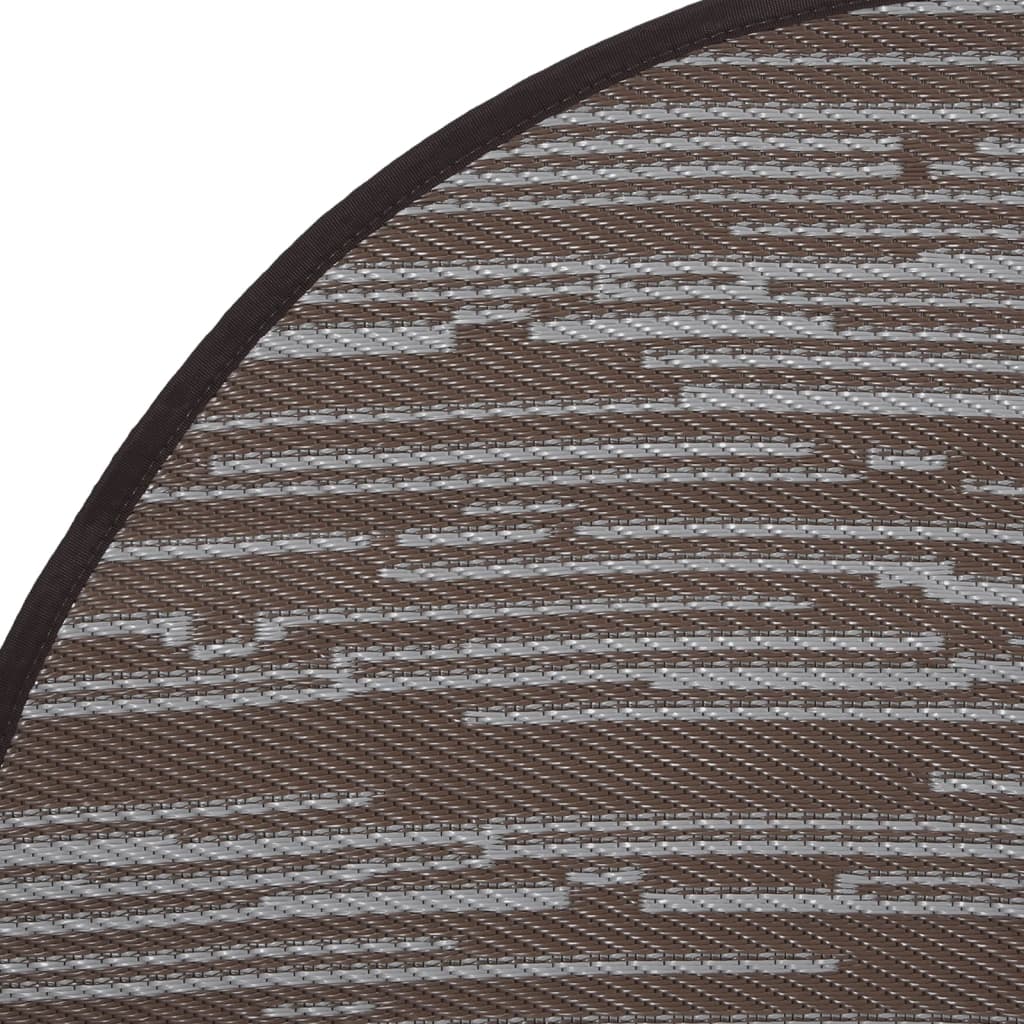 vidaXL Covor de exterior, ARAKIL maro, Ø160 cm, PP vidaXL Covor de exterior, ARAKIL maro, Ø160 cm, PP