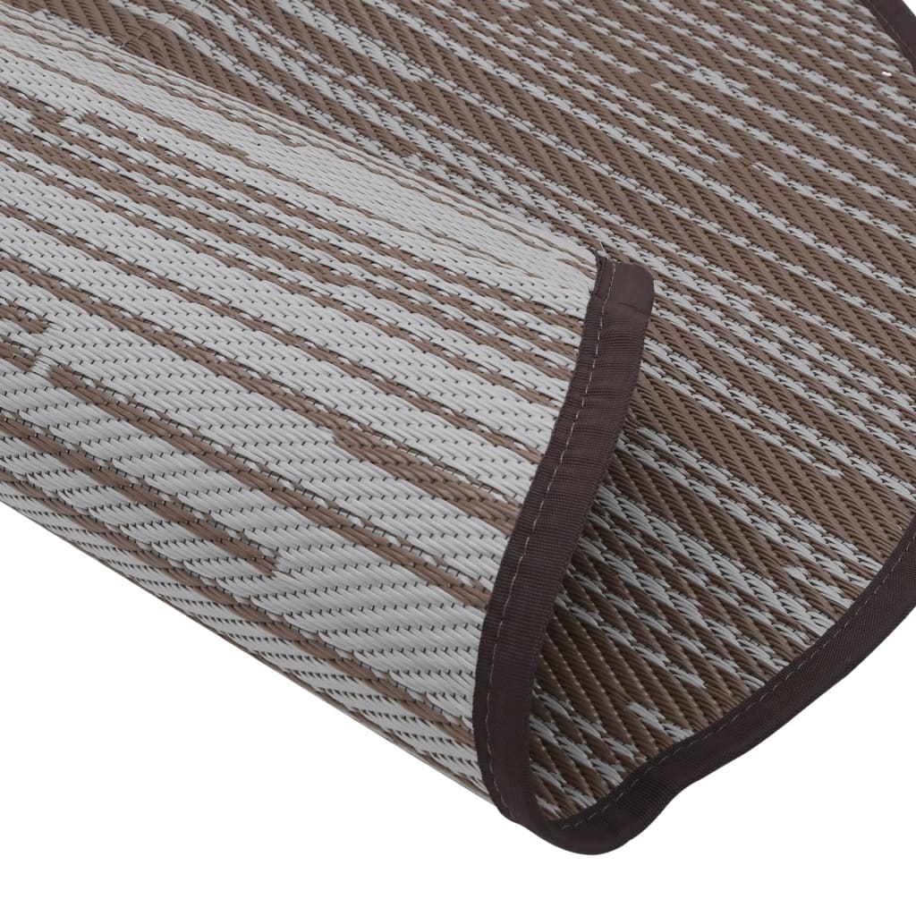 vidaXL Covor de exterior, ARAKIL maro, Ø160 cm, PP vidaXL Covor de exterior, ARAKIL maro, Ø160 cm, PP