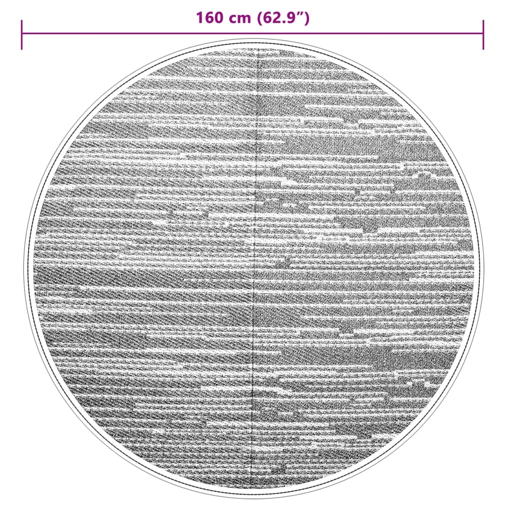 vidaXL Covor de exterior, ARAKIL maro, Ø160 cm, PP vidaXL Covor de exterior, ARAKIL maro, Ø160 cm, PP