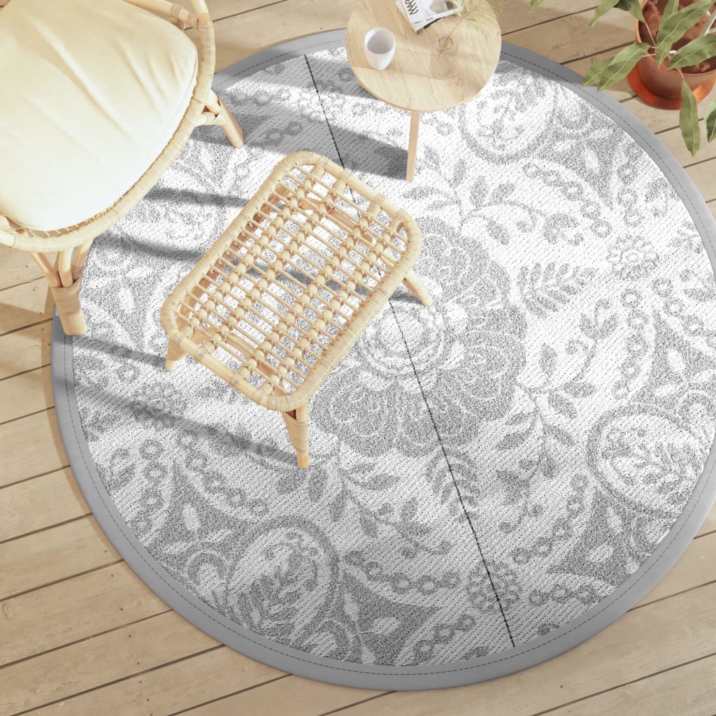 vidaXL Covor de exterior, ARAKIL gri deschis, Ø160 cm, PP vidaXL Covor de exterior, ARAKIL gri deschis, Ø160 cm, PP