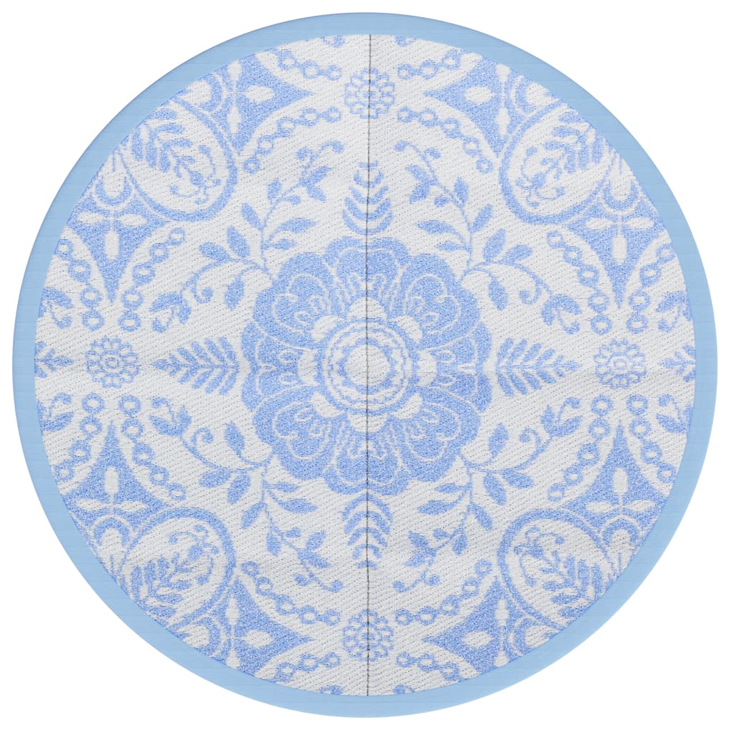 vidaXL Covor de exterior, ARAKIL bleu, Ø120 cm, PP vidaXL Covor de exterior, ARAKIL bleu, Ø120 cm, PP