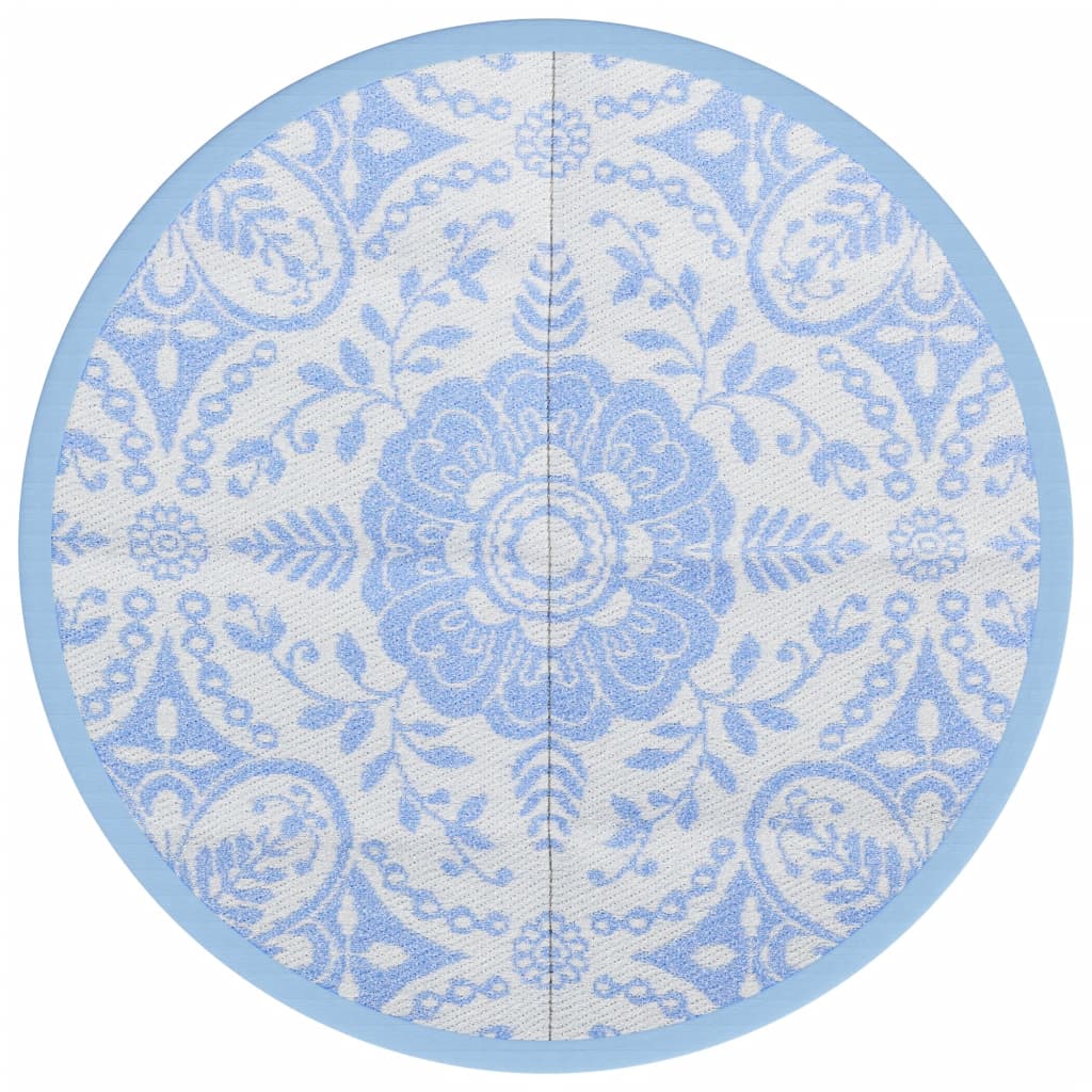 vidaXL Covor de exterior, ARAKIL bleu, Ø160 cm, PP vidaXL Covor de exterior, ARAKIL bleu, Ø160 cm, PP