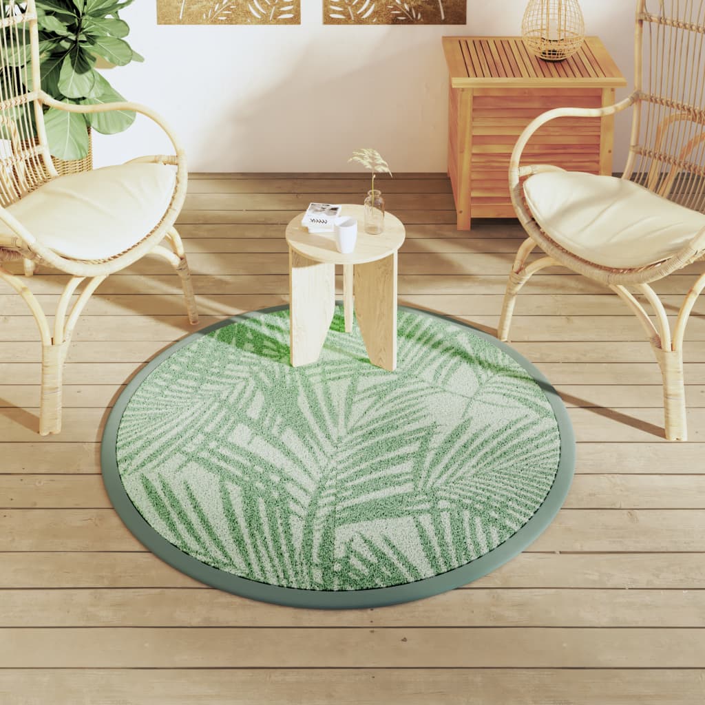 vidaXL Covor de exterior, ARAKIL verde, Ø120 cm, PP