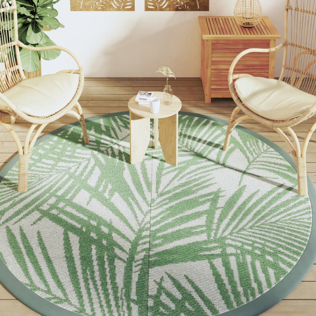 vidaXL Covor de exterior, ARAKIL verde, Ø200 cm, PP