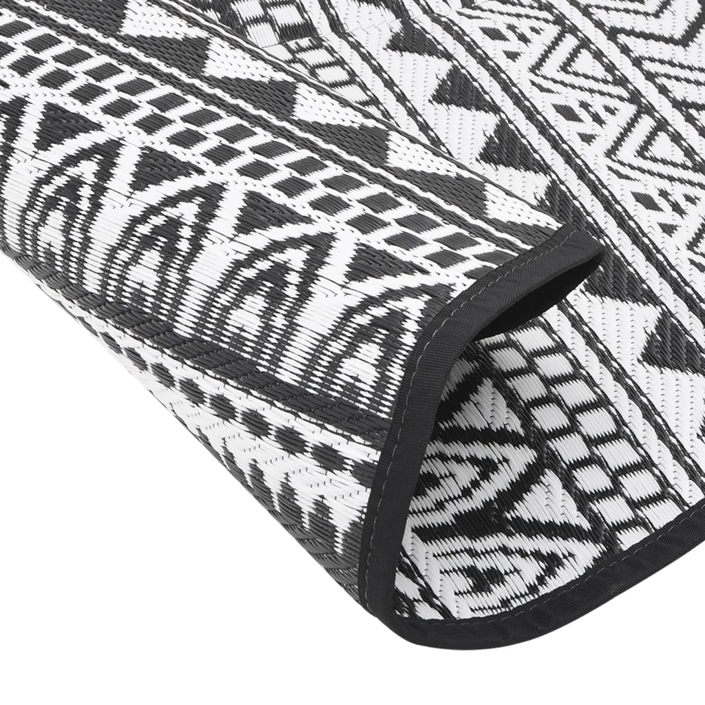 vidaXL Covor de exterior, ARAKIL negru, Ø200 cm, PP vidaXL Covor de exterior, ARAKIL negru, Ø200 cm, PP
