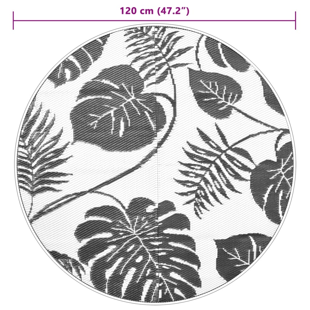 vidaXL Covor de exterior, ARAKIL verde, Ø120 cm, PP vidaXL Covor de exterior, ARAKIL verde, Ø120 cm, PP