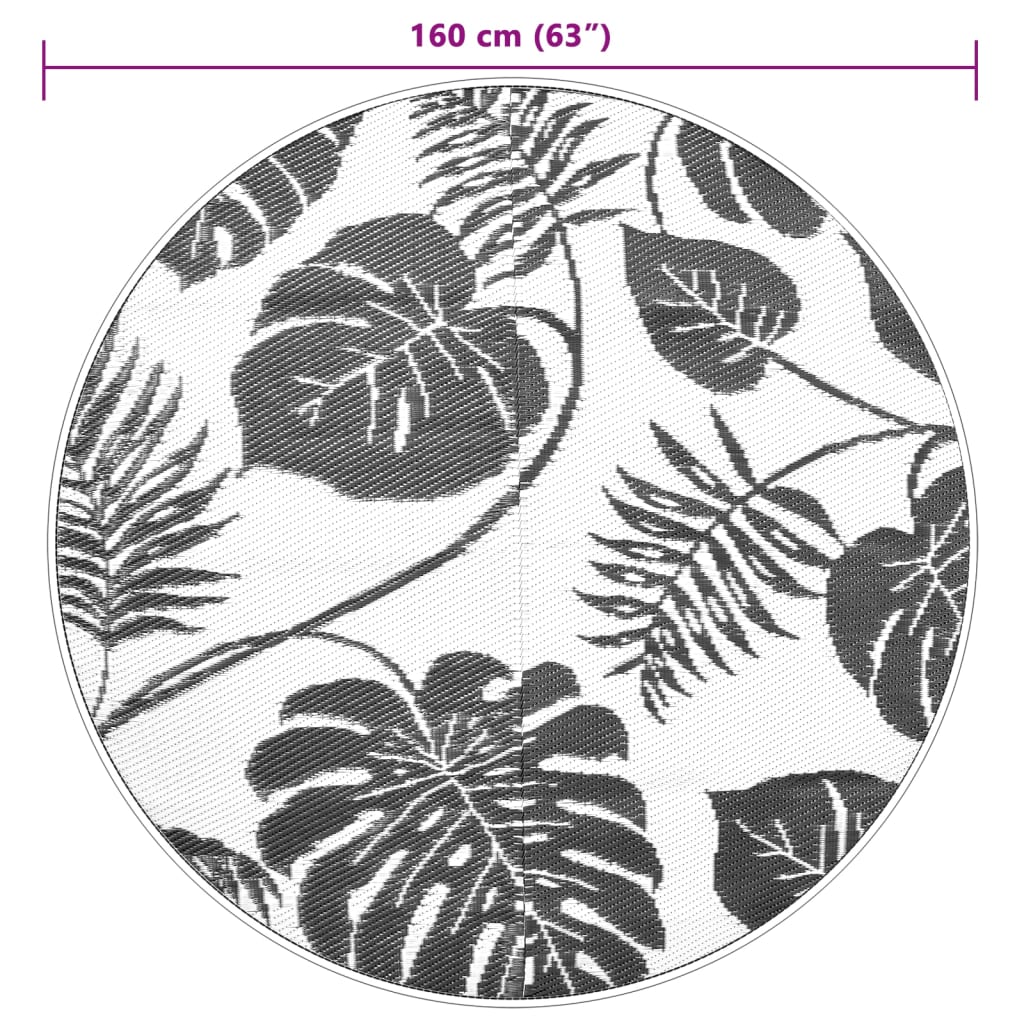 vidaXL Covor de exterior, ARAKIL verde, Ø160 cm, PP