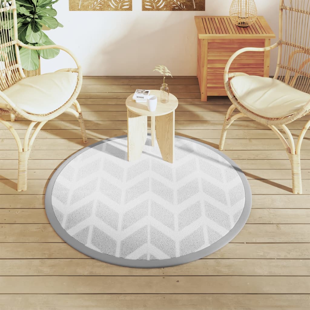 vidaXL Covor de exterior, ARAKIL gri, Ø120 cm, PP vidaXL Covor de exterior, ARAKIL gri, Ø120 cm, PP