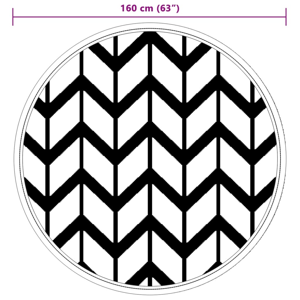 vidaXL Covor de exterior, ARAKIL gri, Ø160 cm, PP vidaXL Covor de exterior, ARAKIL gri, Ø160 cm, PP