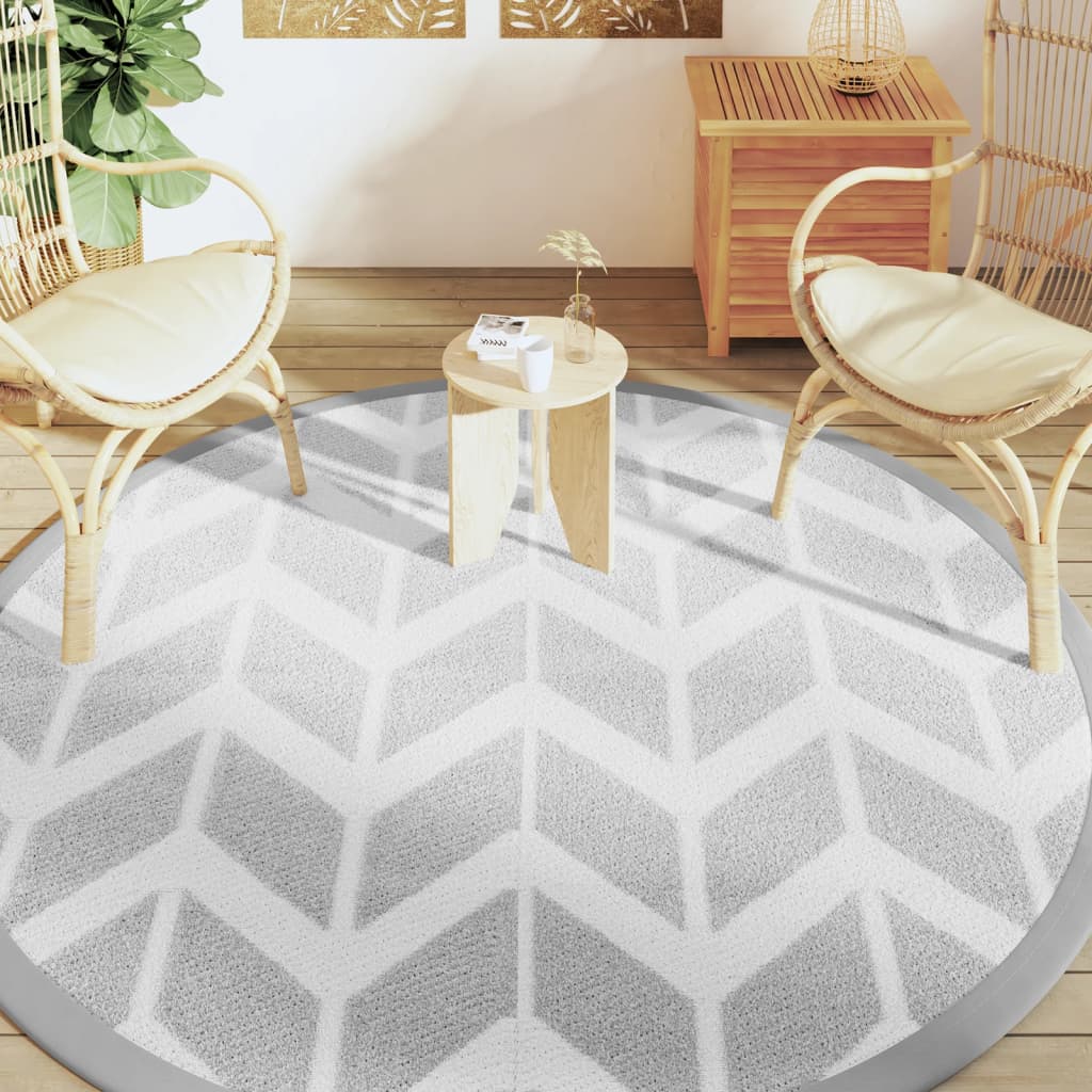 vidaXL Covor de exterior, ARAKIL gri, Ø200 cm, PP vidaXL Covor de exterior, ARAKIL gri, Ø200 cm, PP
