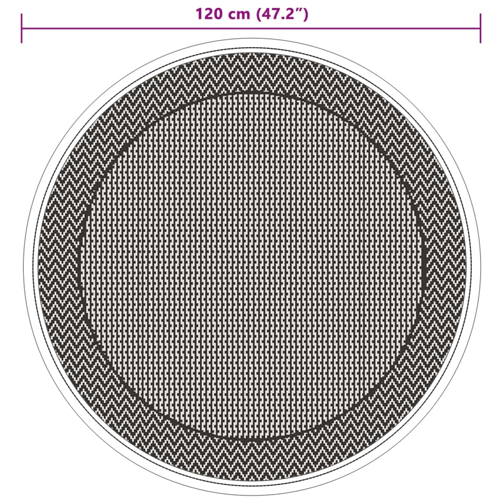 vidaXL Covor de exterior, ARAKIL verde, Ø120 cm, PP