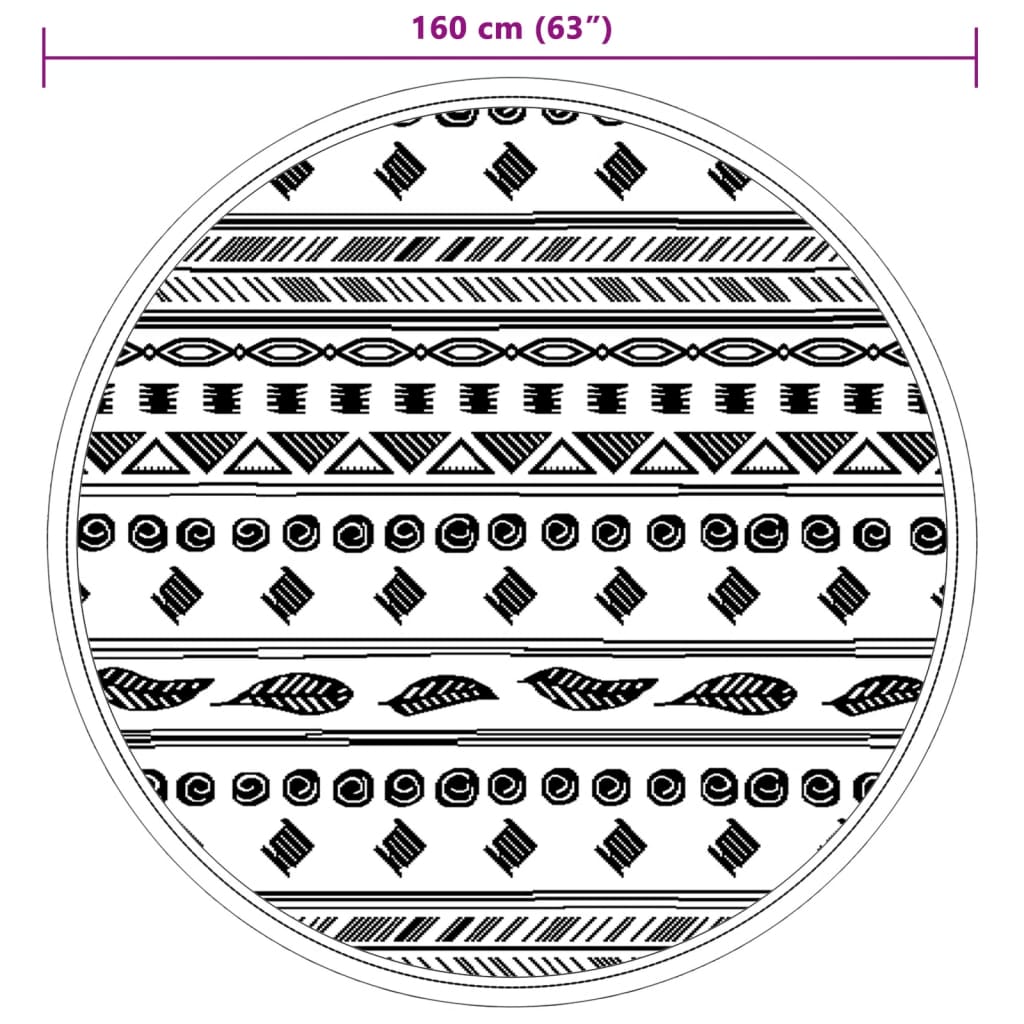 vidaXL Covor de exterior, ARAKIL gri, Ø160 cm, PP vidaXL Covor de exterior, ARAKIL gri, Ø160 cm, PP