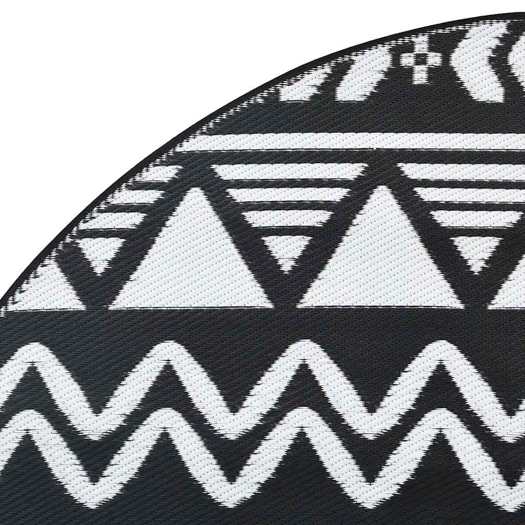 vidaXL Covor de exterior, ARAKIL negru, Ø120 cm, PP