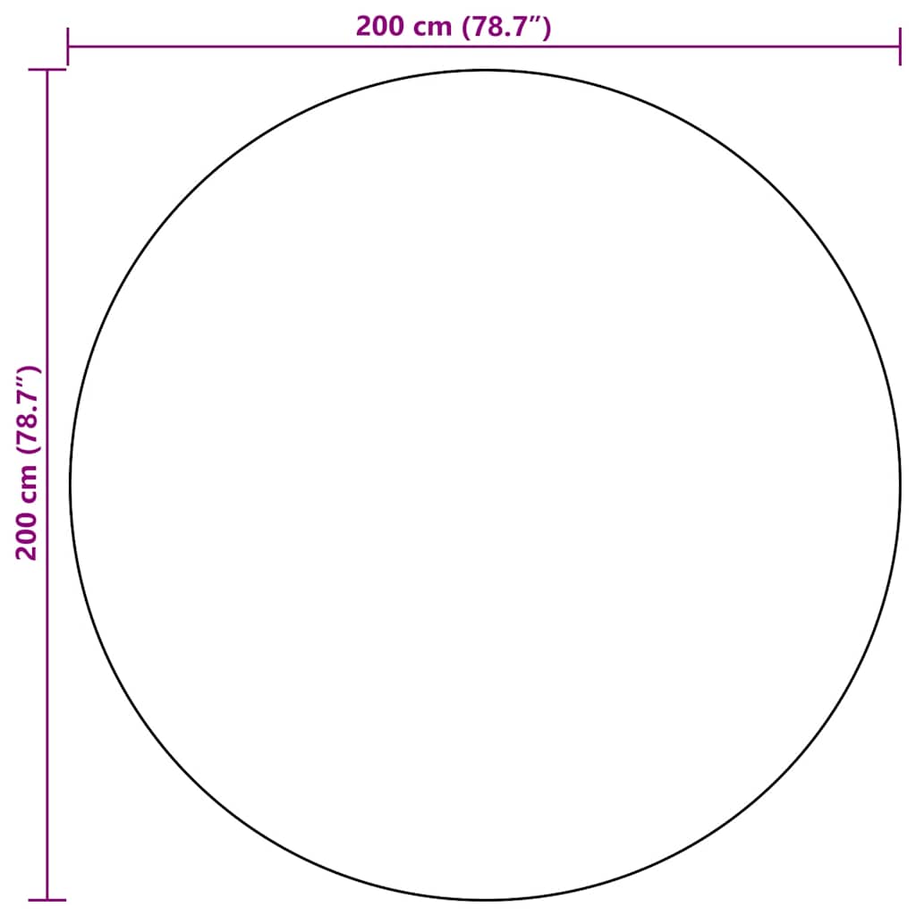 vidaXL Covor de exterior, ARAKIL negru, Ø200 cm, PP vidaXL Covor de exterior, ARAKIL negru, Ø200 cm, PP