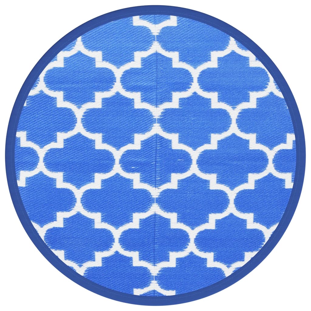 vidaXL Covor de exterior, ARAKIL albastru, Ø120 cm, PP vidaXL Covor de exterior, ARAKIL albastru, Ø120 cm, PP