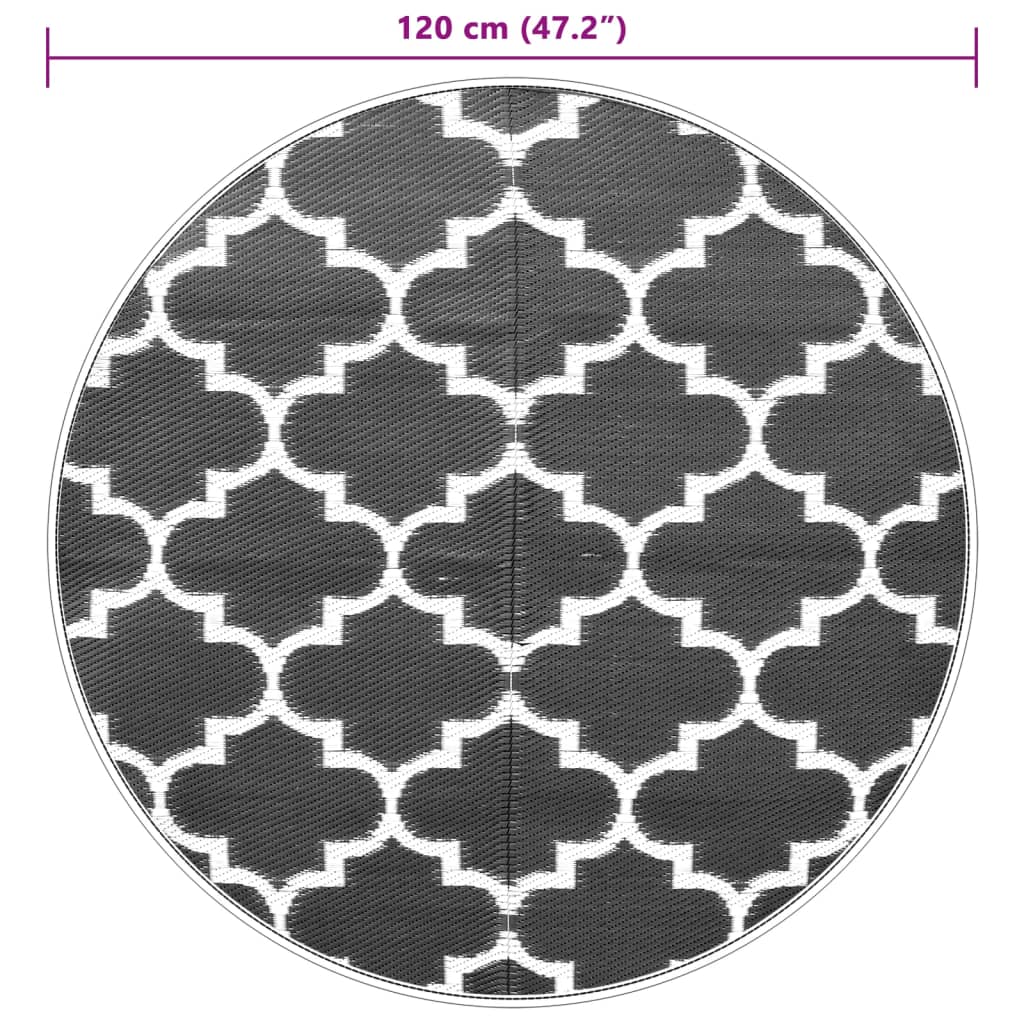 vidaXL Covor de exterior, ARAKIL albastru, Ø120 cm, PP vidaXL Covor de exterior, ARAKIL albastru, Ø120 cm, PP