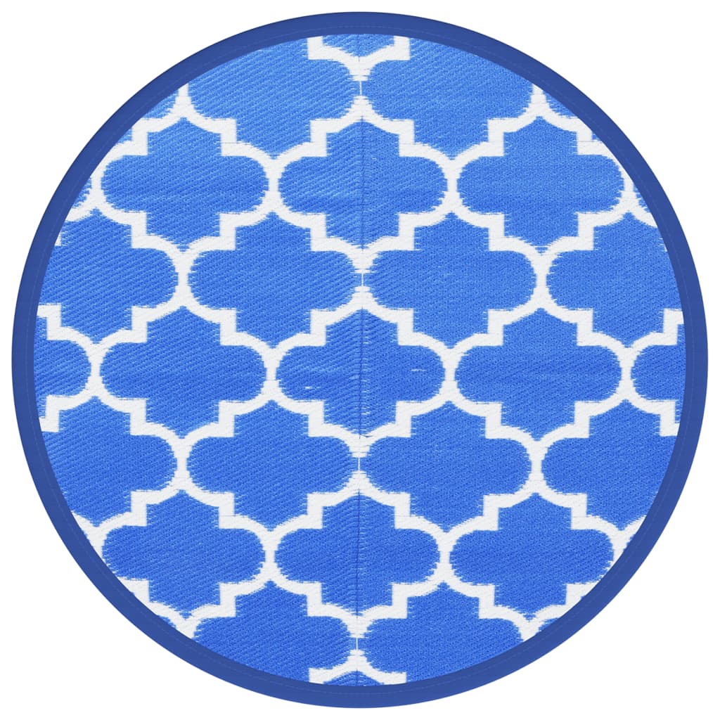 vidaXL Covor de exterior, ARAKIL albastru, Ø200 cm, PP vidaXL Covor de exterior, ARAKIL albastru, Ø200 cm, PP