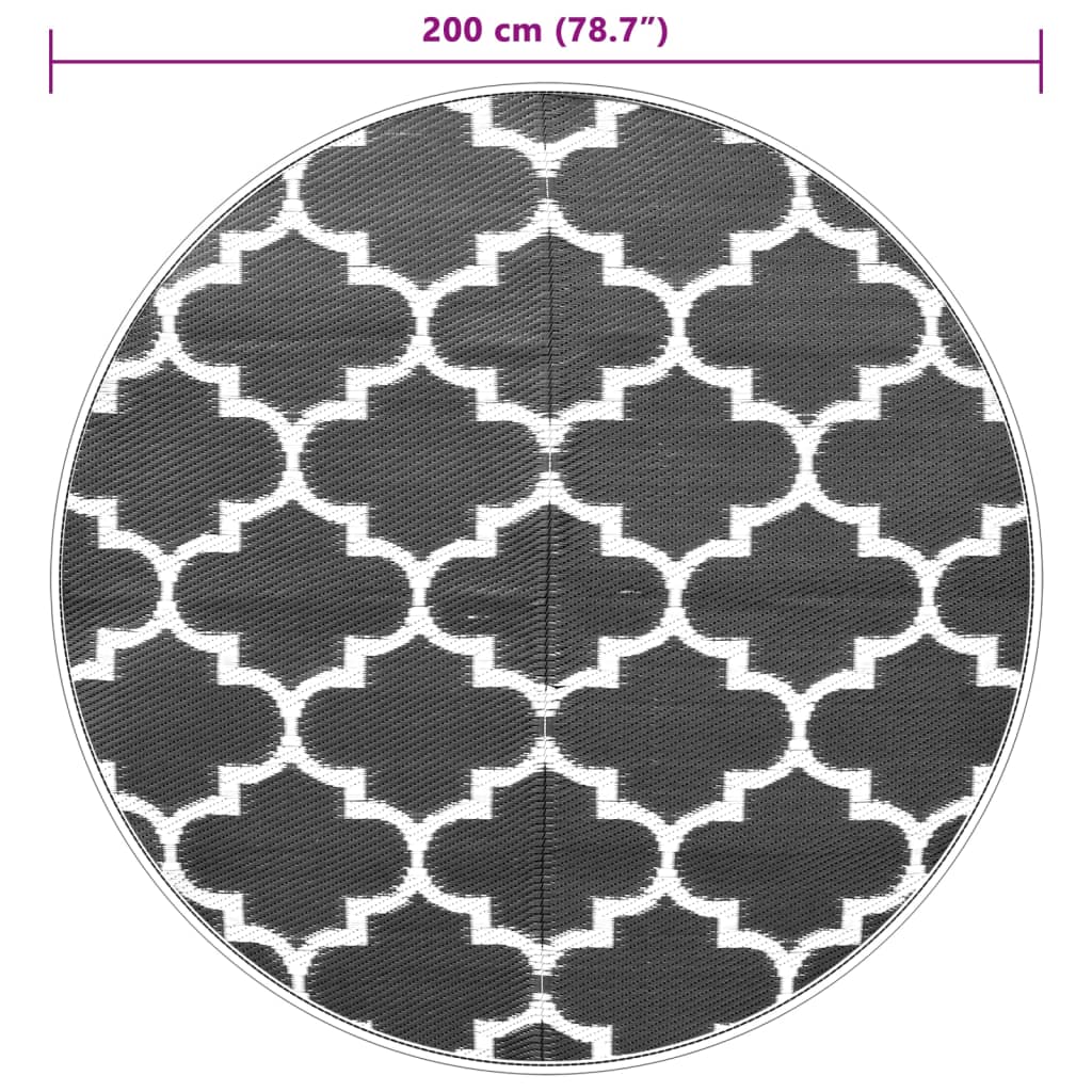 vidaXL Covor de exterior, ARAKIL albastru, Ø200 cm, PP vidaXL Covor de exterior, ARAKIL albastru, Ø200 cm, PP